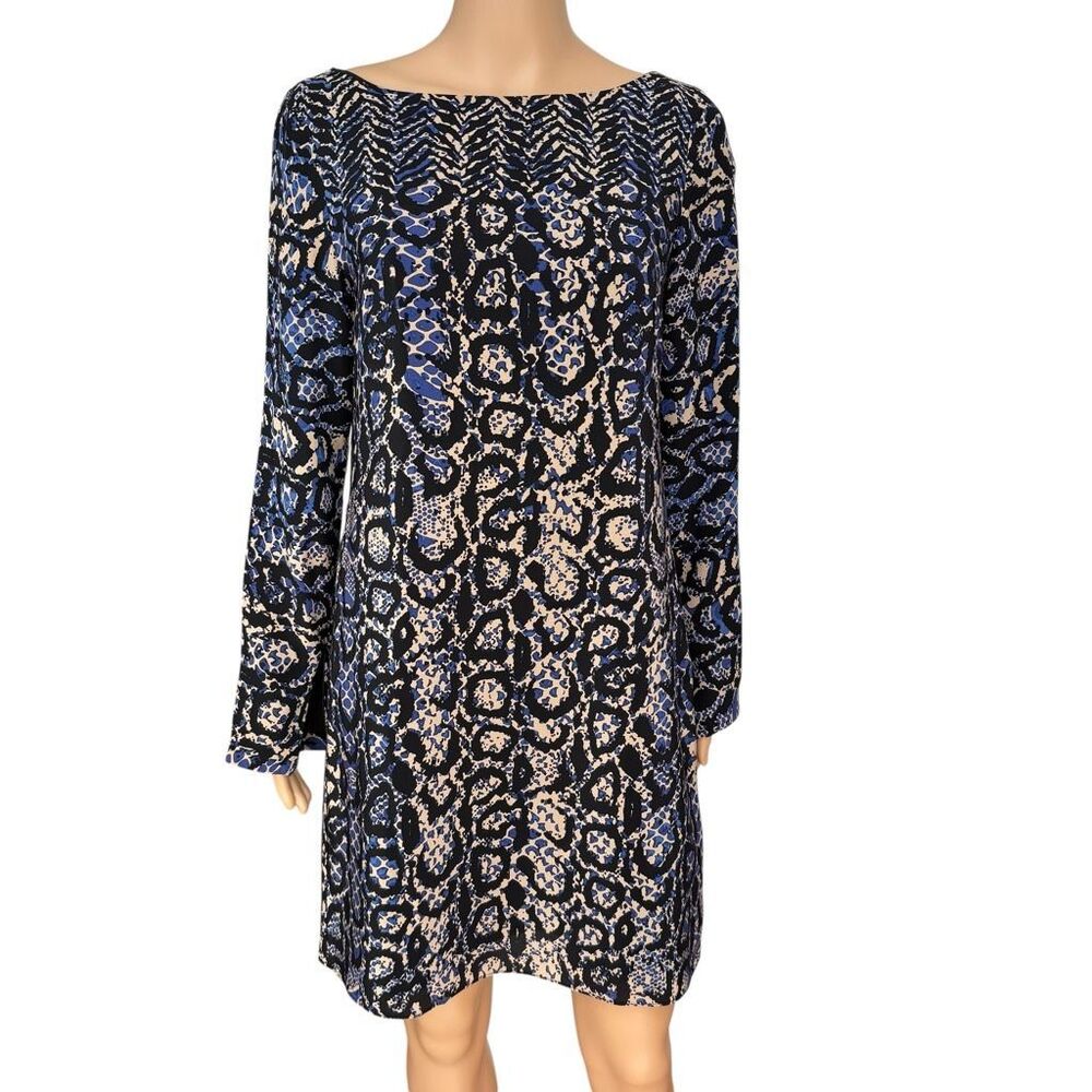 Tibi 100% Silk Python Print Long Sleeve Mini Shif… - image 2